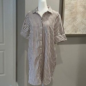 Old Navy NWT striped linen dress with pockets